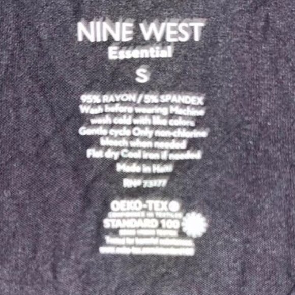 New! Black Tee by Nine West, Small - Picture 5 of 7